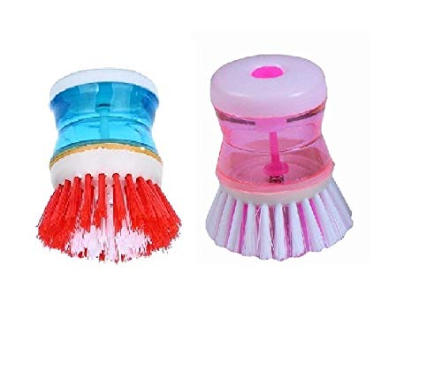 Blue Earth Liquid Dispenser Sink Cleaning Plastic Brush with self Liquid soap Dispenser for Dishes and washbasin Cleaning Brush Plastic Wet and Dry Brush (Multicolor) (B08L6XJGK8) Amazon Price History, Amazon Price Tracker