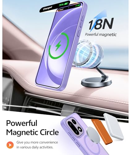 Image of FNTCASE for Oneplus 15 Case: Magnetic Matte Translucent Frosted Slim Shockproof Cell Phone Cover | Durable Screen Protector | Military Grade Protection Drop Proof Protective Cases, 6.78 inches