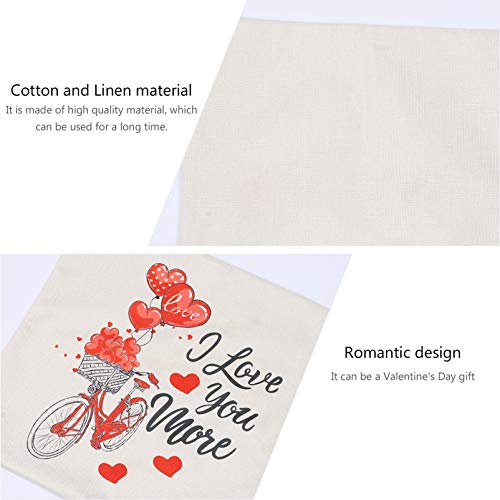 Wakauto Capas de Almofada para Dia Dos Namorados Amor Coração Capa de Almofada Eu Te Amo Decorativo