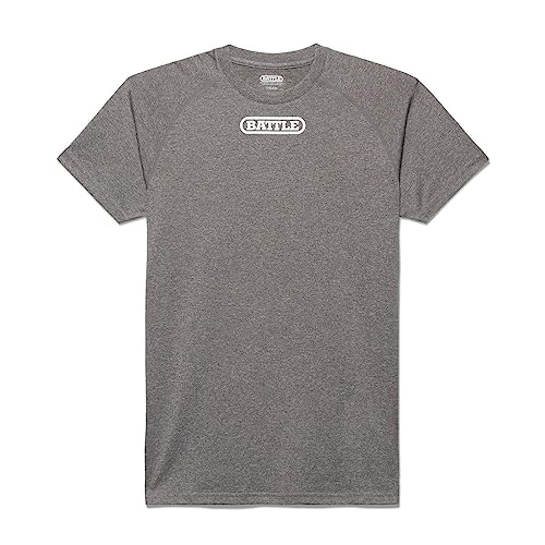 Battle Team Short sleeve Performance Tee, Heather/White, Large