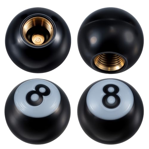 Ymapinc 8 Ball Tire Stem Caps