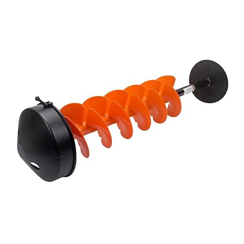 Miniatura 6 de Nordic Legend Hardware Lite E-Drill Combo, barrena inalámbrica de nailon para hielo de 6 pulgadas de diámetro con pala picadora de hielo/adaptador