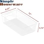 Simple Houseware 4 Pcs Kitchen Clear Bin Storage Organizer, 15" x 8" x 3.75" - Image 2