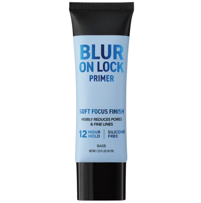 Hard~Candy Blur On Lock Pore-Erasing Water-Based Face Primer with Green Tea, 12-Hour Hold, 1.52 fl oz
