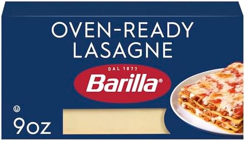 Barilla "Oven Ready" Lasagne Pasta, Non-GMO Kosher Pasta, 9oz.