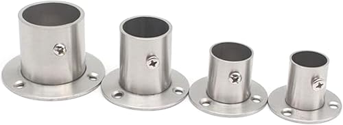 Miniatura 4 de jing Soporte de barra de acero inoxidable para armario de ducha, soporte de barra de armario, soportes de brida para barra de 0.748 in de diámetro