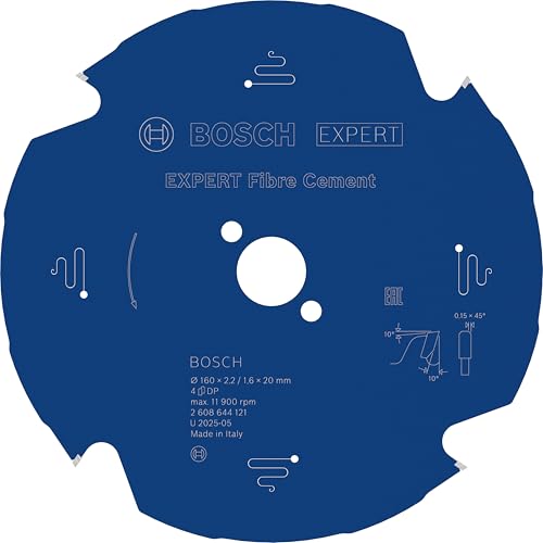 Bosch 1x EXPERT Fibre Cement Kreissägeblatt für Handkreissägen (für Faserzementplatten, Ø mm, Professional Zubehör kabelgebundene Handkreissägen) Bosch 1x EXPERT Fibre Cement Kreissägeblatt für Handkreissägen (für Faserzementplatten, Ø mm, Professional Zubehör kabelgebundene Handkreissägen)