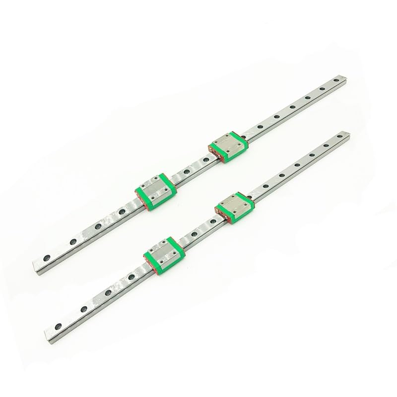 MGN Guide 2pcs MGN Linear Guide+4pcs MGN Block MGN7 MGN12 MGN15 MGN9 300 350 400 450 500 600 800mm Miniature Linear Rail Slide (Color : MGN7 H, Size : 200mm)
