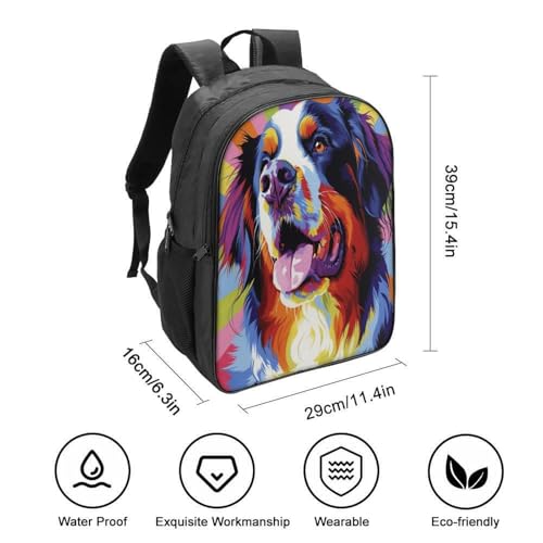 Mochila pequeña de guardería tipo Boyero de Berna que no se cae gracias a su broche pectoral 2