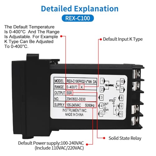 Thermostat de précision REX-C100 pour stopper les variations de température du four