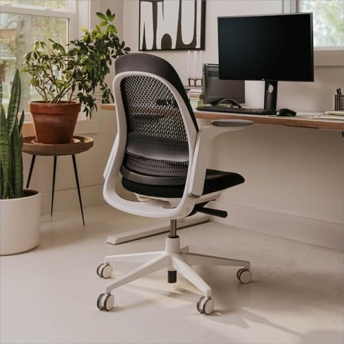 Ergonomic Office Chair with Height-Adjustable Lumbar Support - Black (Coal)