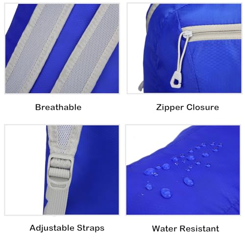 Mochila deportiva ligera y resistente al agua 20L gris miniatura 3