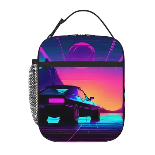 RetMicrowave Picture Print Travel Cooler �����`�o�b�O ? ���\�ȑ�l�p�f�M�����`�{�b�N�X�g�[�g