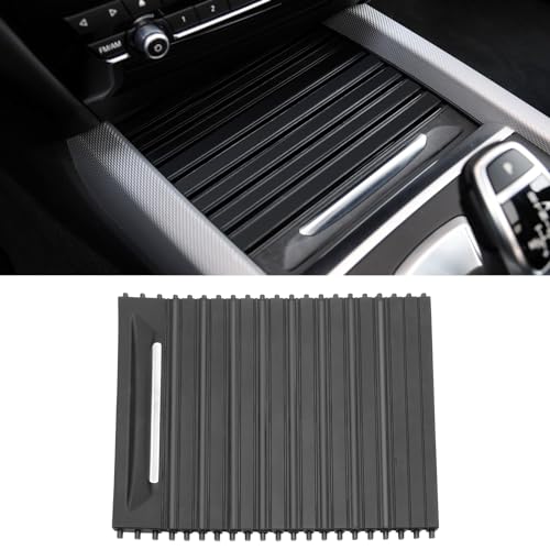 Jaronx Compatible with BMW Console Roller Blind Cover, X5 F15/ X6 F16 Cup Holder Sliding Cover, Center Console Sliding Shutters Compatible with BMW X5 F15 F85(2013-2017) / X6 F16 F86 (2014-2019)