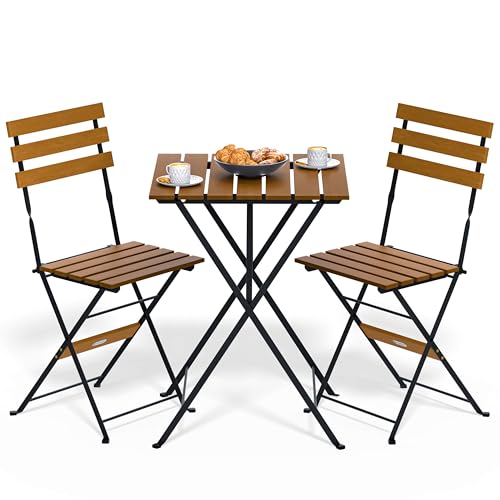 CASARIA® Patio Bistro Set | Table with 2 C...