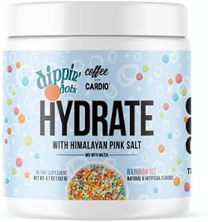 Coffee Over Cardio Hydrate Electrolyte Powder, Sugar-Free Hydration Powder with Pink Himalayan Salt and CocOganic Coconut Water (Rainbow Ice)