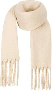 وشاح شتوي انيق بلون خمري داكن للرجال والنساء – شال ناعم دافئ بخامة عالية الجودة مع شراشيب عصرية – مناسب لفصل الشتاء والخريف، استخدام يومي ومناسبات رسمية وكاجوال، هدية مثالية للجنسين (بيج)