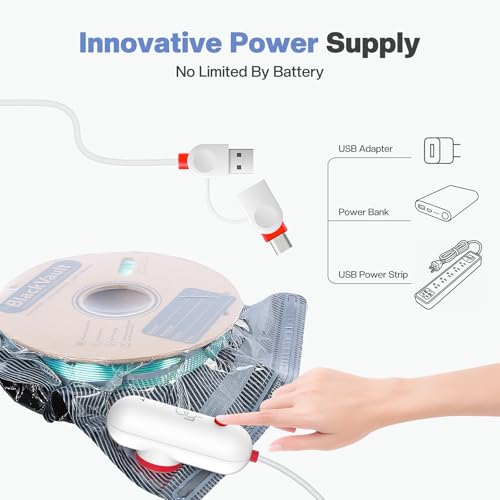 Image of Vacbird Filament Vacuum Storage Kit with USB Pump, 20 Pack Light-Proof Vacuum Sealed Bags for 3D Filament, Spool Sealing for Keeping Filament Dry and Clean
