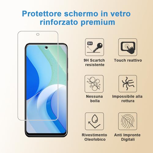Shunwige Displayschutzfolie aus gehärtetem Glas, entworfen für Moto G51 5G, gehärtetes Glas/Ausrichtungsrahmen/Kratzfest/deckt nur den Anzeigebereich ab