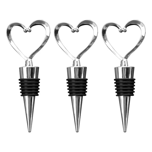 Haluway 3Pcs Wine Bottle Stoppers, Reusable Airtight Plastic Sealers for Champagne, Beer & More with Bar Essentials