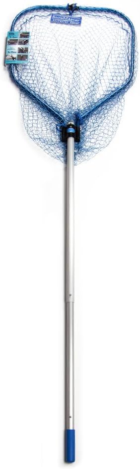 SS84S Saltwater Series Precision Landing Net - Hoop 24"x28", Length 84",Silver/Blue