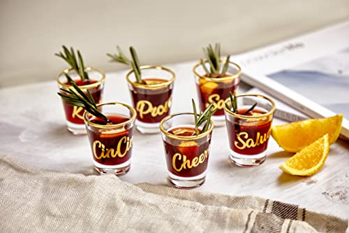 Beyond Concep+ World Of Cheers Europe Series, Set Of 6 Cute Shot Glasses Bulk (1.5Oz / 50Ml) Heavy Base Shot Glasses Set thumb #3