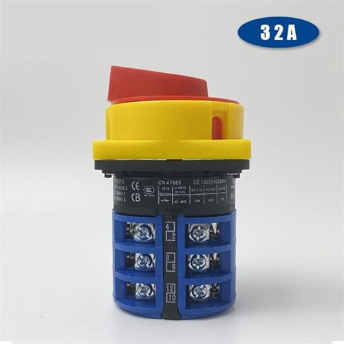 Interruptor de cambio giratorio LW26GS-32/3 ON-OFF-ON con llave de candado para motor 3