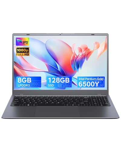 Zrasu 15.6�C���`�m�[�g�p�\�R�� Pentium Gold 6500Y (�ő�3.4GHz) 8GB RAM 256GB SSD 1080P �t��HD USB-C WiFi 5 BT5.0 �O���[ �p�\�R���m�[�g�p�\�R�� �w�Z �r�W�l�X (GB 1
