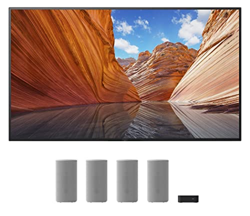 Sony KD55X80J 55' 4K High Dynamic Range Smart TV with a Sony HT-A9 4.0.4 Channel High Performance Home Theatre System (2021)