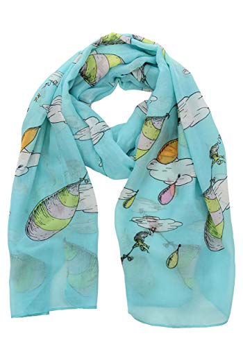elope Oh the Places You'll Go! Dr. Seuss Lightweight Scarf - Printed Cat in the Hat Design, Officially Licensed4