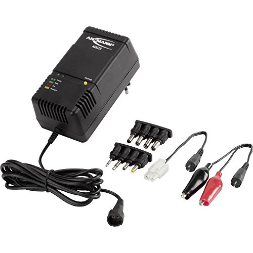 ANSMANN Caricatore pacchi batterie ACS110 NiMH/NiCd 1-10 celle - Caricabatterie pile ricaricabili 1.2-12V - Funzione scarica spegnimento 8 connettori
