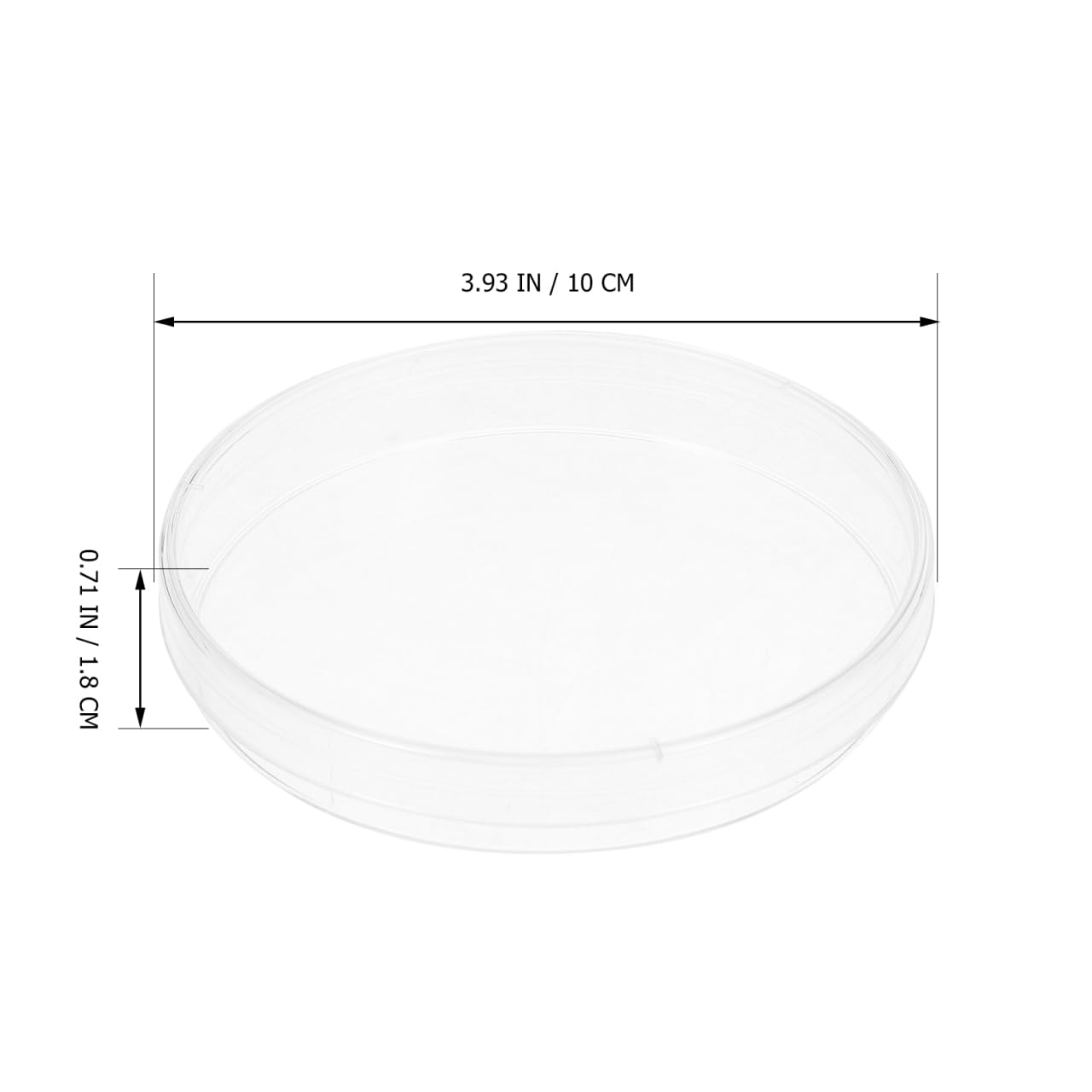 Healvian 10 Stück Kunststoff Petrischalen mit Deckel 100mm Autoklavierbar für Laboranalysen Zellkultur und Pflanzenzucht