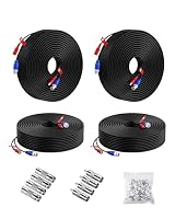 Anlapus 4 Stück 30 Meter AHD/TVI/CVI Vorgefertigt Kabel BNC Video & Power Verlängerungskabel für CCTV System von 960 H bis 1080P Auflösung