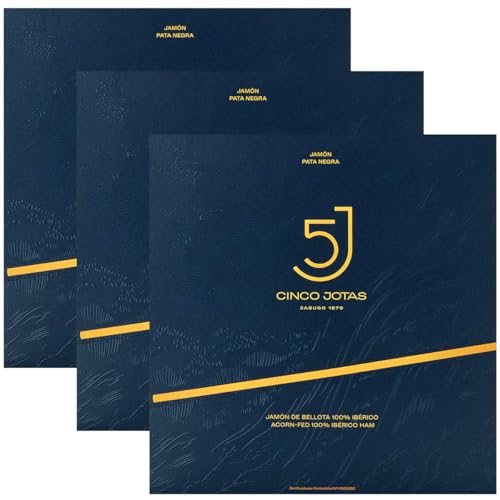 Jamón de Bellota Cinco Jotas - 3 x Blíster Jamón 5J Loncheado - Envío 24H - Mejor Selección ENOVINOS