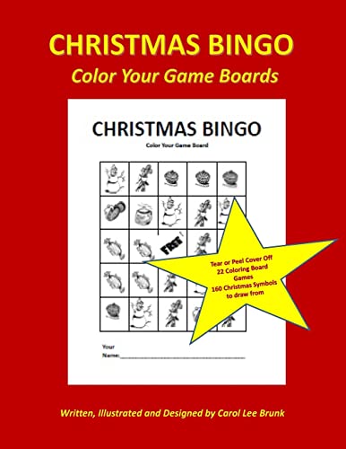 Christmas Bingo Color Your Game Boards: Christmas Games Color Your Game Boards