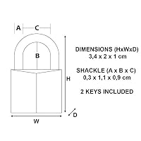 Master Lock 120D Vorhängeschloss aus Messing – Ansicht 6