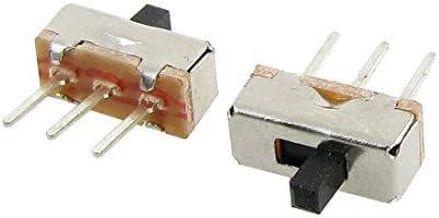 GFORTUN 50Pcs SPDT Panel Mount Micro Vertical Slide Switch High Knob 3P 2 Position 0.5 Amp, 50V DC, 3 mm for Electronic Project