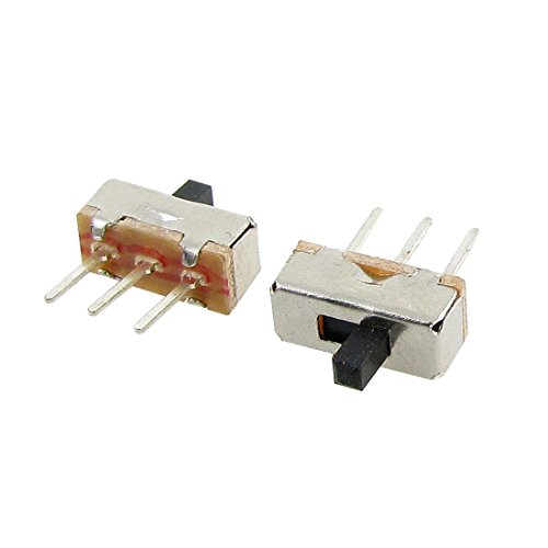 Gfortun 50Pcs Spdt Panel Mount Micro Vertical Slide Switch High Knob 3P 2 Position 0.5 Amp, 50V Dc, 3 Mm For Electronic Project #TOP6