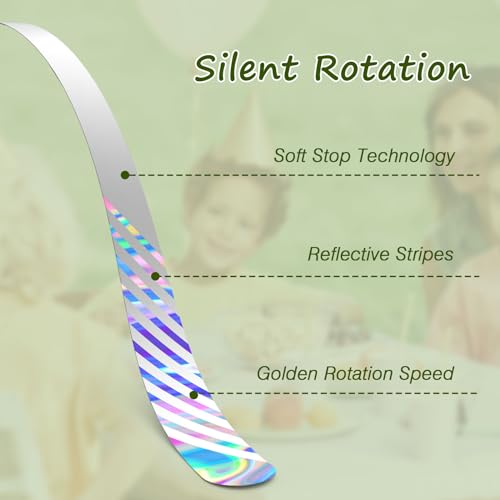 Fly Repeller Food Protection FANDLISS Fly Fans, Foldable Insects Repellent, USB or Batteries Powered, Hangable Holographic Table Fan Repel Flies, for Patio, Terrace, Picnic, BBQ, Party(4 Pack) - Image 5