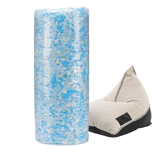 Relleno de Espuma viscoelástica triturada, Relleno de puf de 5 Libras, Relleno de cojín de puf, Relleno de Almohada, Tiras de Espuma viscoelástica, Relleno de Espuma viscoelástica, Relleno de