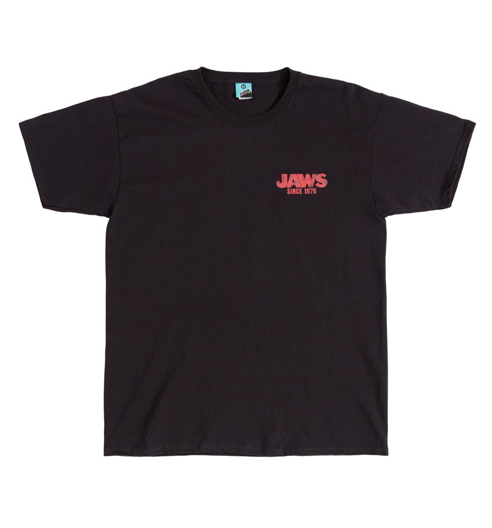 Jaws Amity Island Welcomes You Black T Shirt with Back Print