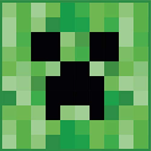 Minecraft Official Creeper' Rug 80 x 80 cm Square Bedroom Rug Matches Bedding