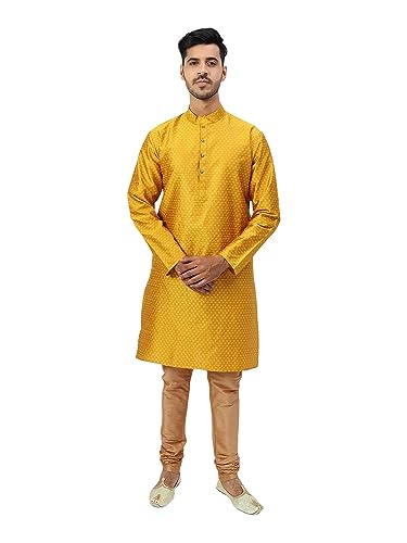 Image of Silk Blend Men's Kurta Pyjama Set /Kurta Pajama for Men