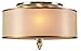 Luxo Semi Flush Mount in Antique Brass Finish: Antique Brass