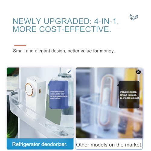 Désodorisant pour réfrigérateur magnétique avec 3 modes réglables - 3