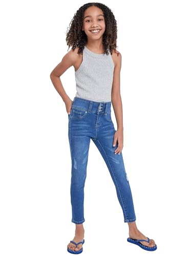YMI Girls 3 Button Skinny Jeans4