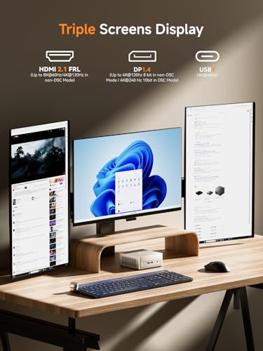 Image of MINISFORUM UM880 Plus Mini PC Barebone with AMD Ryzen 7 8845HS (8C /16T, up to 5.1GHz), Mini Computer Dual DDR5 RAM M.2 PCIe4.0 SSD Slots, OCuLink, 5xUSB Port, Triple Display with HDMI+DP+USB4, WiFi6e
