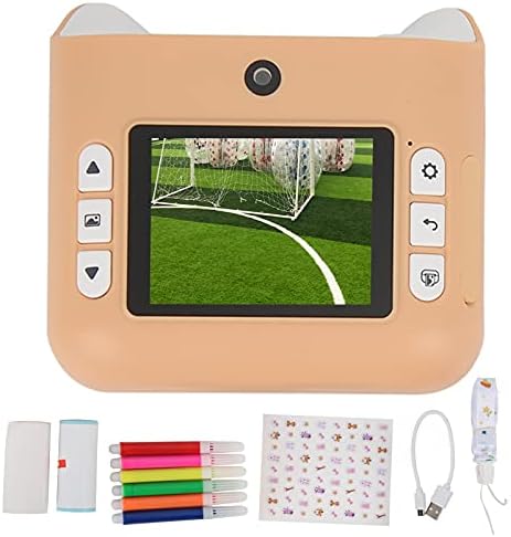 Tanke Juguetes de cámara fotográfica de impresión instantánea de 2.4in con Papel de Impresora térmica Cámara Web Dual Cámara fotográfica Linda