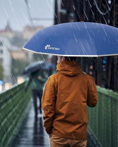 Image of ANYCHO Umbrella for Men, Wind & Rain Resistant Umbrellas 3 Fold for Women, Automatic Umbrellas with UV Protection, Folding Umbrella for Travel with 36 Sturdy Ribs