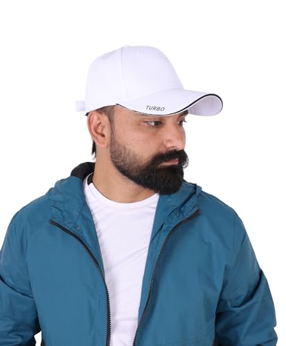 Image of Vector X Turbo Cap Head Caps for Men Unisex Mens Caps with Adjustable Strap in Summer for Men Caps Men for All Sports Cap for Girls caps Gym Caps for Men Women Cap Sports Caps for Men (White, 1)